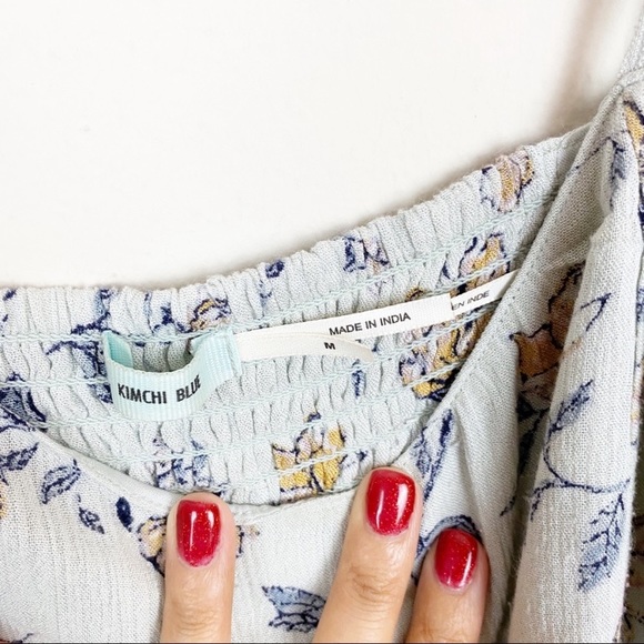 Kimchi Blue Petunia Gauze Flutter Sleeve Romper M - Picture 4 of 6